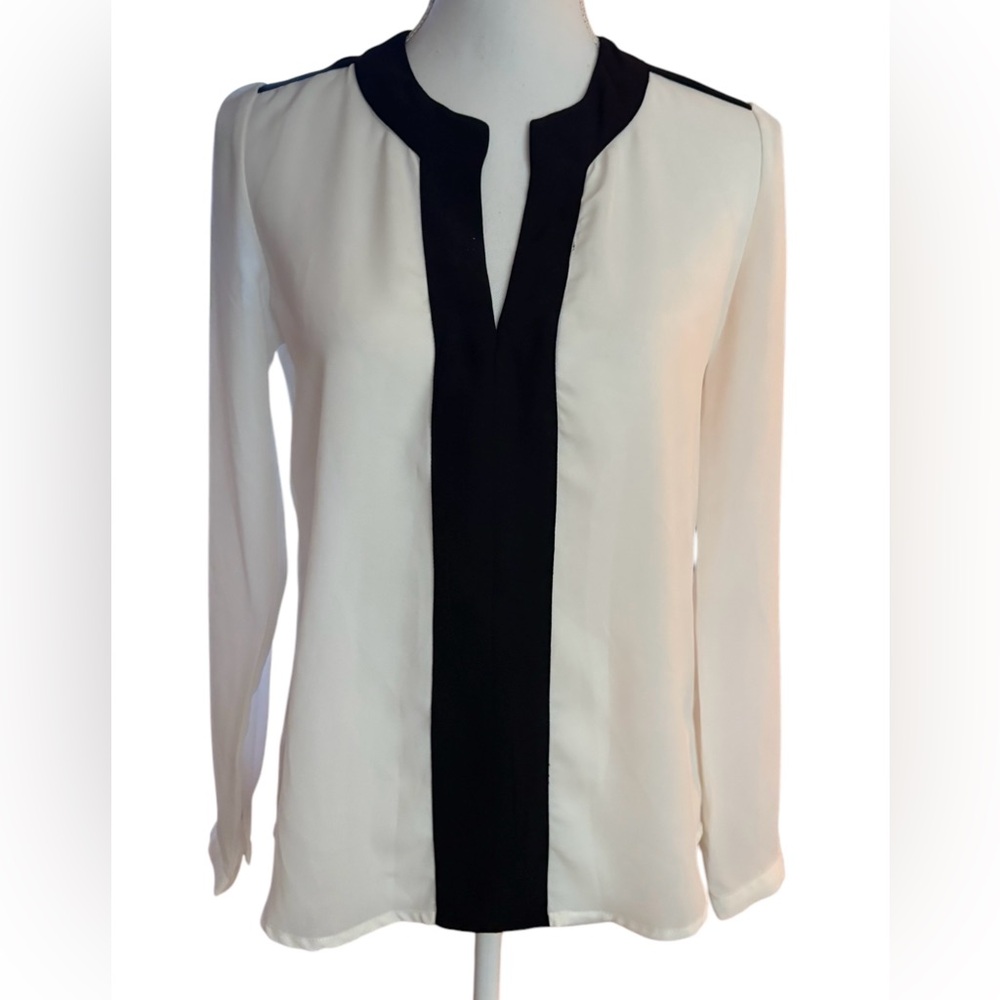 Davina semi-sheer ivory color blouse